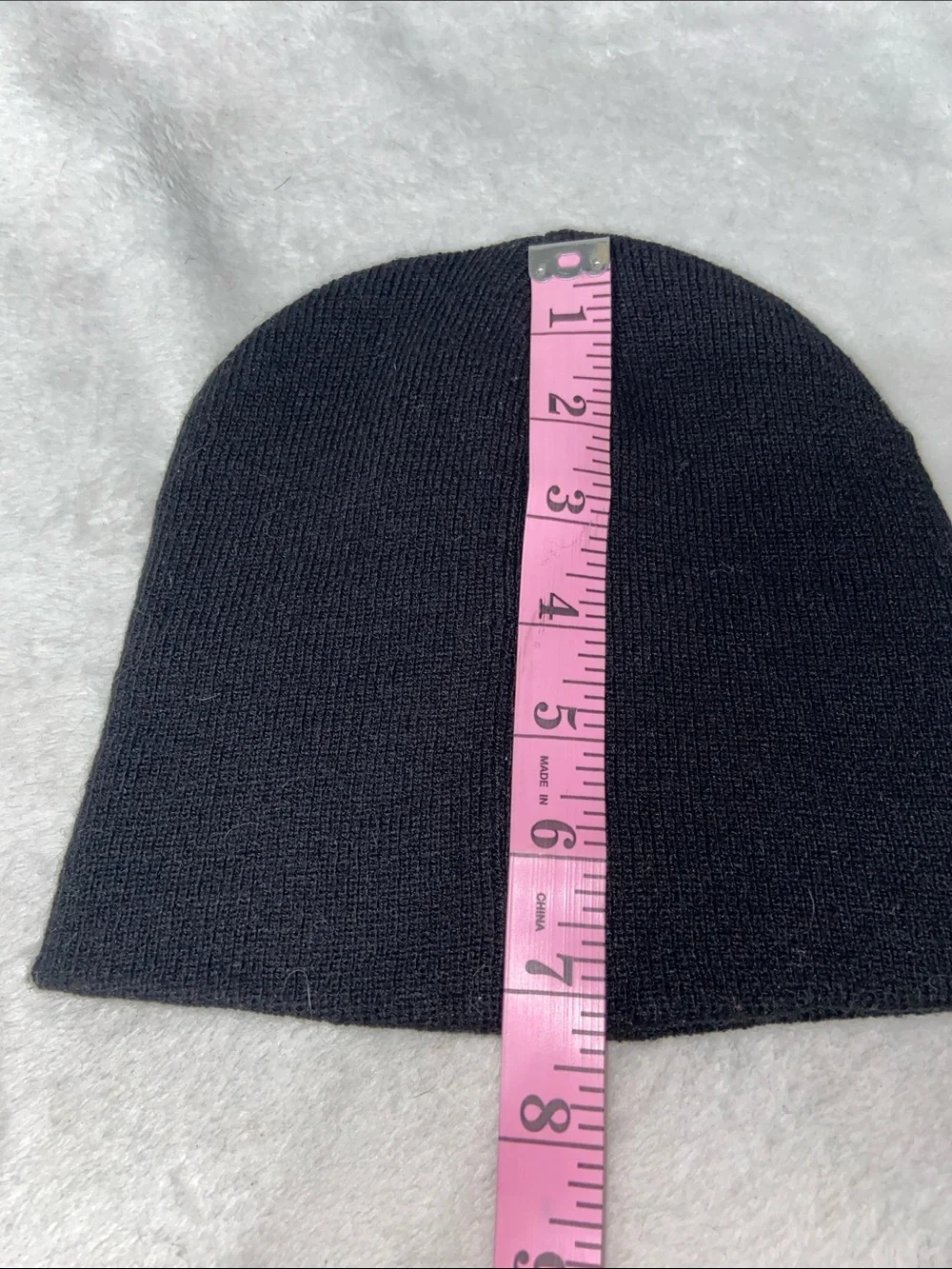 Vintage WWE Black Beanie with White and Red Logo